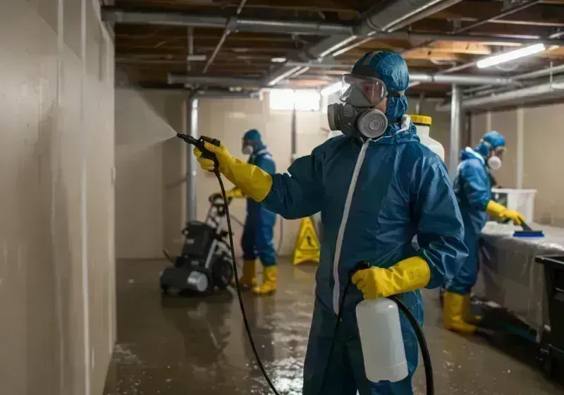 Basement Sanitization and Antimicrobial Treatment process in Lansing, IL